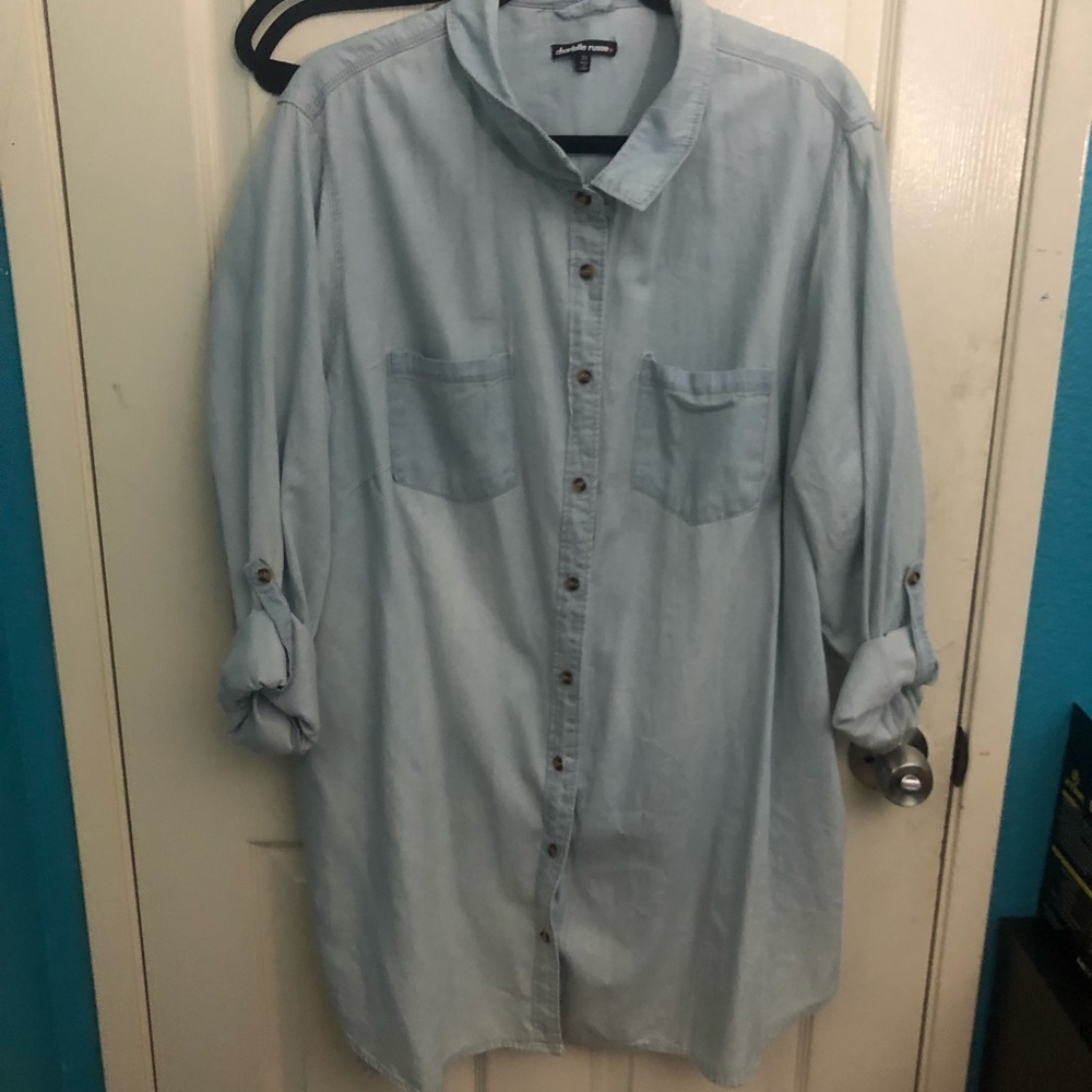 Denim Long Sleeve Plus Size